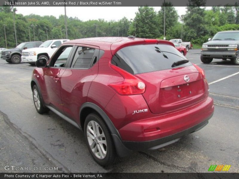 Cayenne Red / Black/Red w/Silver Trim 2011 Nissan Juke SL AWD
