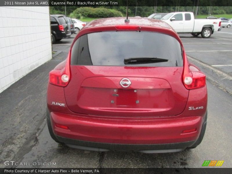 Cayenne Red / Black/Red w/Silver Trim 2011 Nissan Juke SL AWD