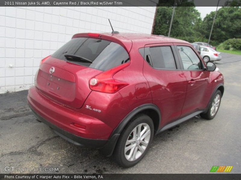 Cayenne Red / Black/Red w/Silver Trim 2011 Nissan Juke SL AWD
