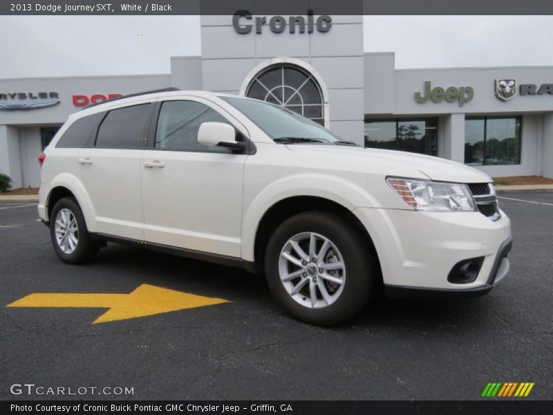 White / Black 2013 Dodge Journey SXT