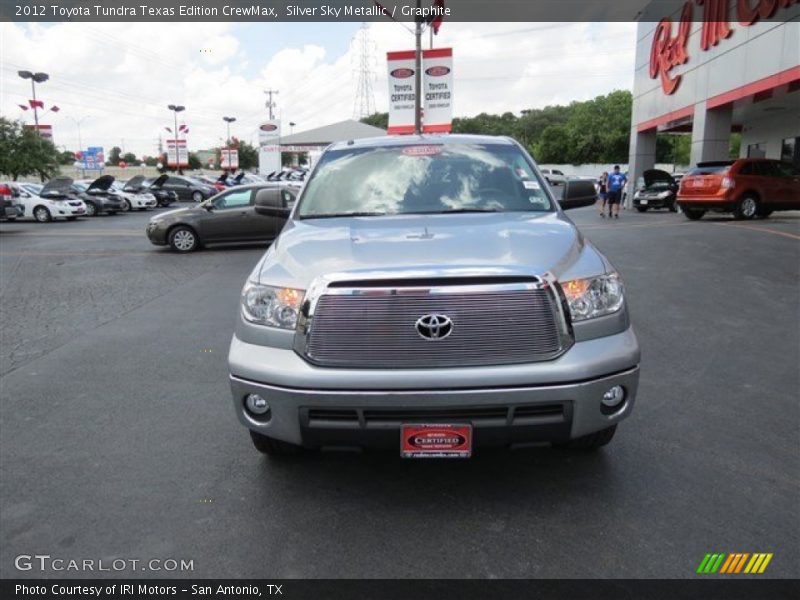Silver Sky Metallic / Graphite 2012 Toyota Tundra Texas Edition CrewMax