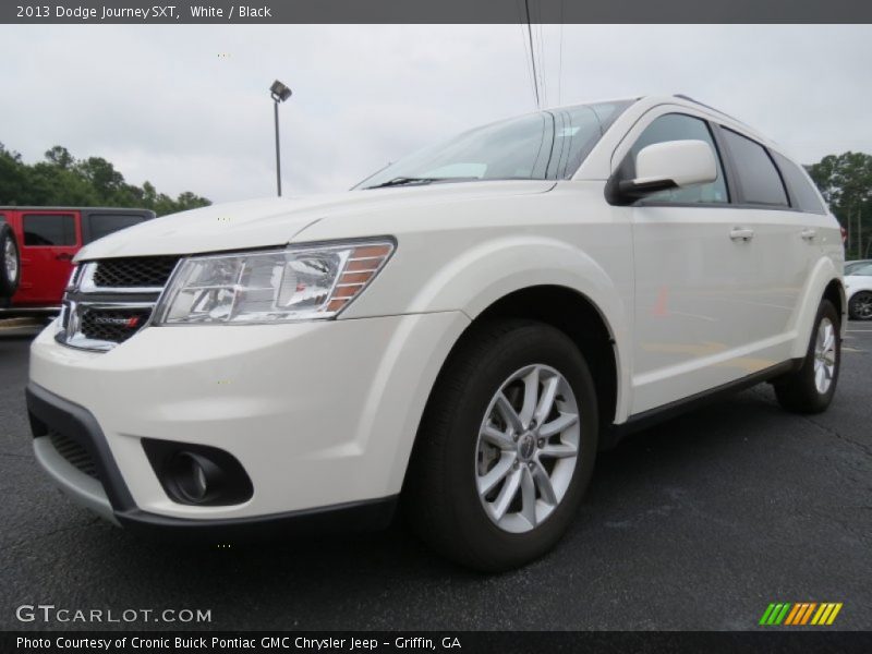 White / Black 2013 Dodge Journey SXT