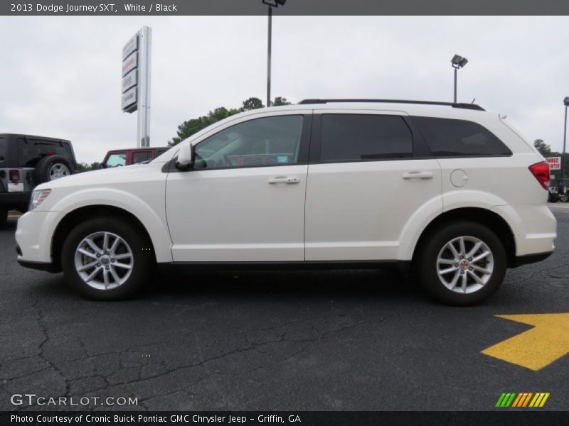 White / Black 2013 Dodge Journey SXT