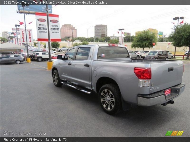 Silver Sky Metallic / Graphite 2012 Toyota Tundra Texas Edition CrewMax