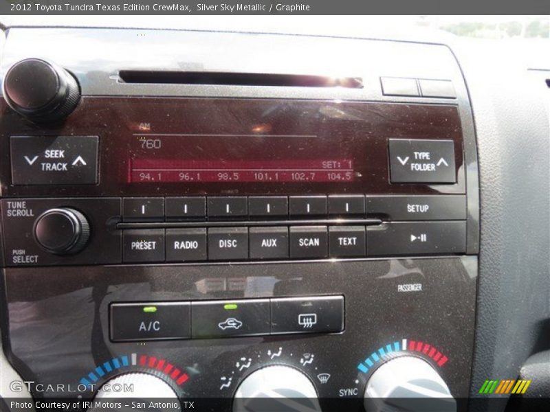 Silver Sky Metallic / Graphite 2012 Toyota Tundra Texas Edition CrewMax
