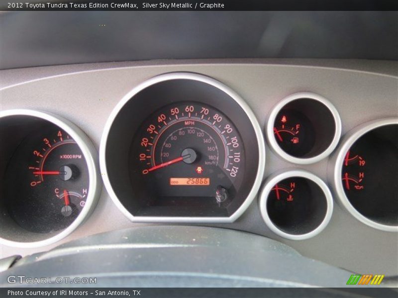 Silver Sky Metallic / Graphite 2012 Toyota Tundra Texas Edition CrewMax