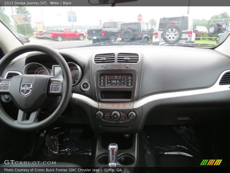 White / Black 2013 Dodge Journey SXT