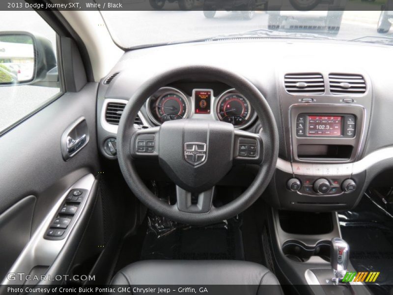 White / Black 2013 Dodge Journey SXT