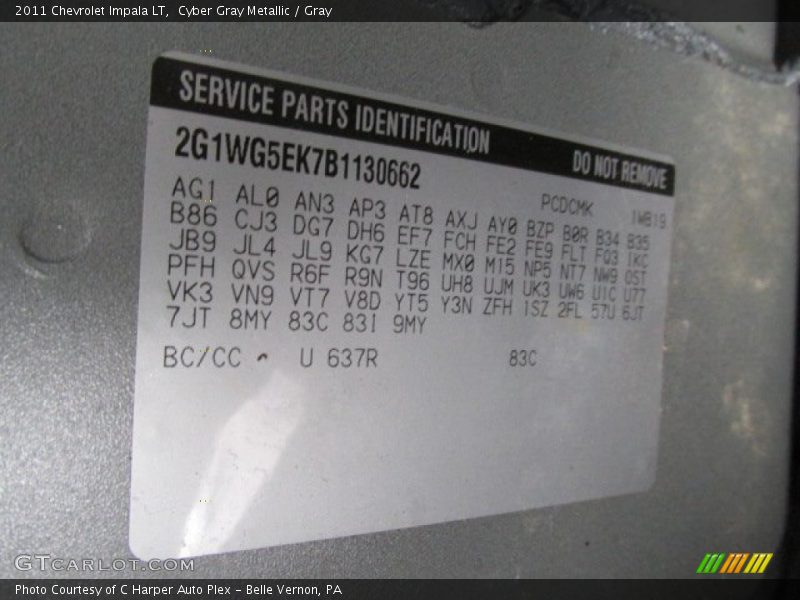 Cyber Gray Metallic / Gray 2011 Chevrolet Impala LT