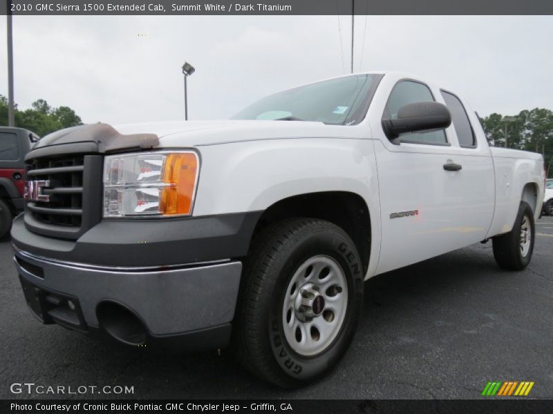 Summit White / Dark Titanium 2010 GMC Sierra 1500 Extended Cab