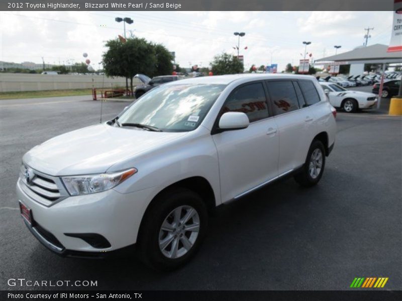 Blizzard White Pearl / Sand Beige 2012 Toyota Highlander