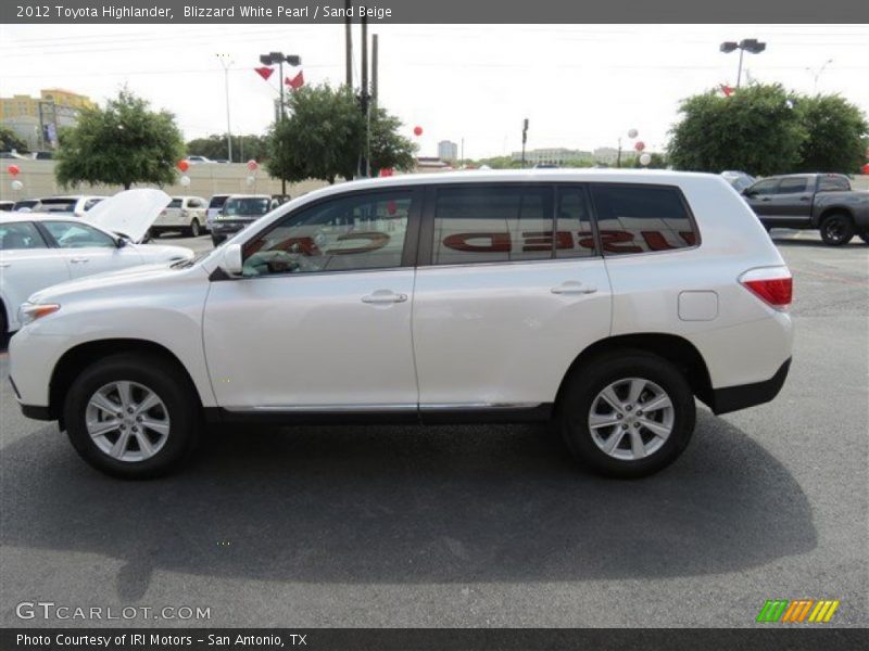 Blizzard White Pearl / Sand Beige 2012 Toyota Highlander