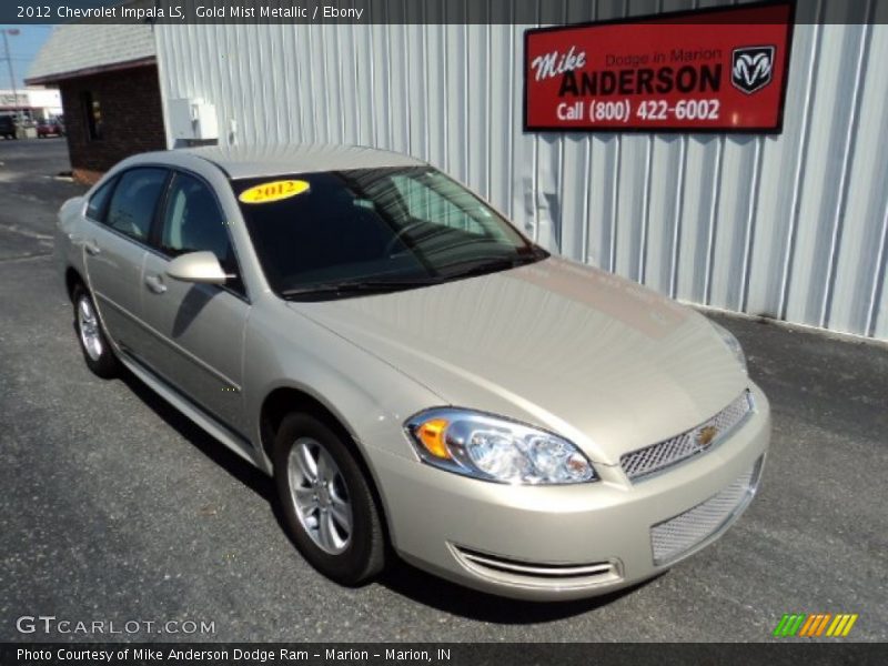 Gold Mist Metallic / Ebony 2012 Chevrolet Impala LS