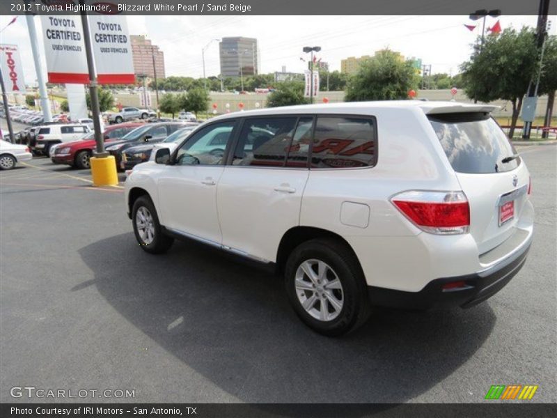 Blizzard White Pearl / Sand Beige 2012 Toyota Highlander