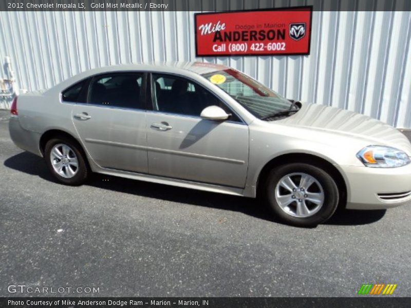 Gold Mist Metallic / Ebony 2012 Chevrolet Impala LS
