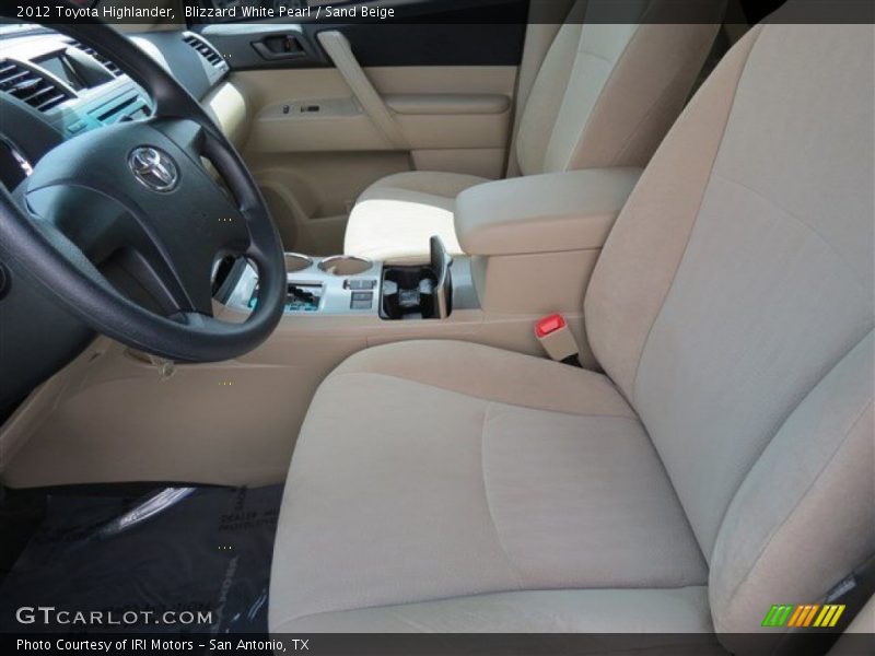 Blizzard White Pearl / Sand Beige 2012 Toyota Highlander
