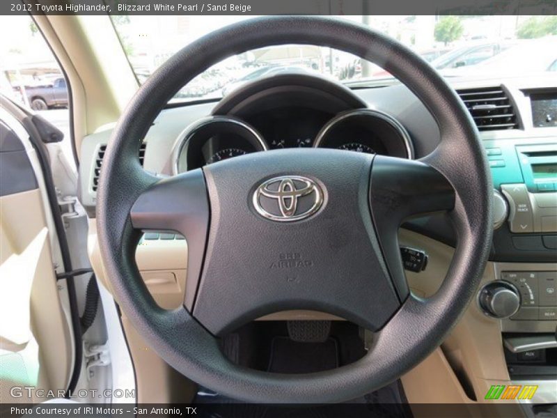 Blizzard White Pearl / Sand Beige 2012 Toyota Highlander