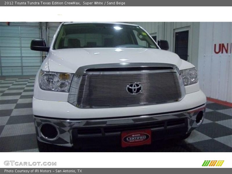 Super White / Sand Beige 2012 Toyota Tundra Texas Edition CrewMax