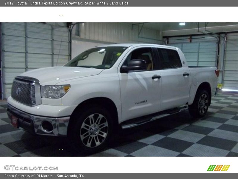 Super White / Sand Beige 2012 Toyota Tundra Texas Edition CrewMax