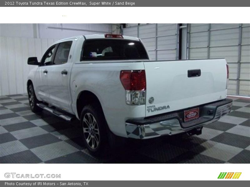 Super White / Sand Beige 2012 Toyota Tundra Texas Edition CrewMax