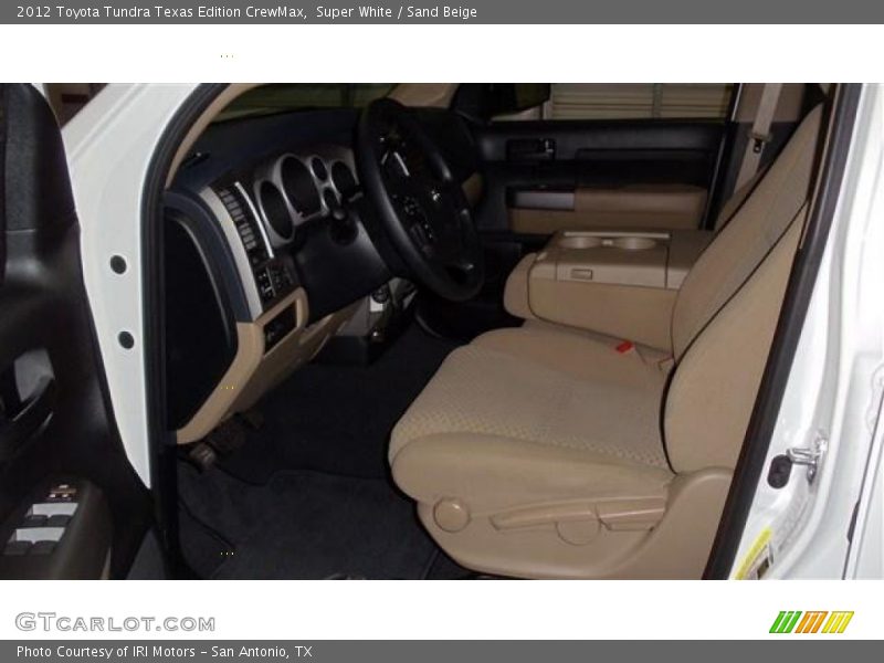 Super White / Sand Beige 2012 Toyota Tundra Texas Edition CrewMax
