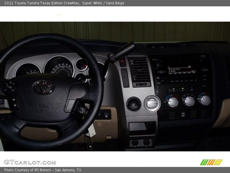 Super White / Sand Beige 2012 Toyota Tundra Texas Edition CrewMax