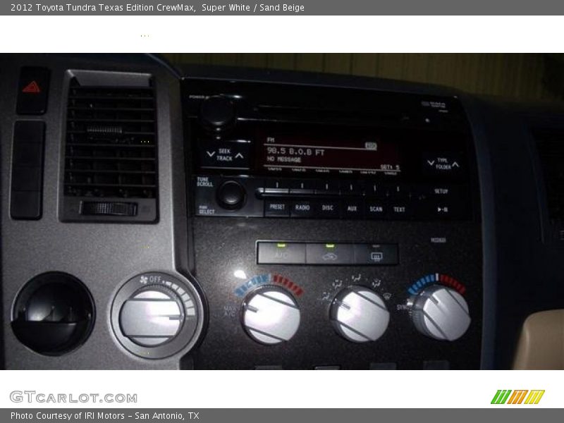 Super White / Sand Beige 2012 Toyota Tundra Texas Edition CrewMax