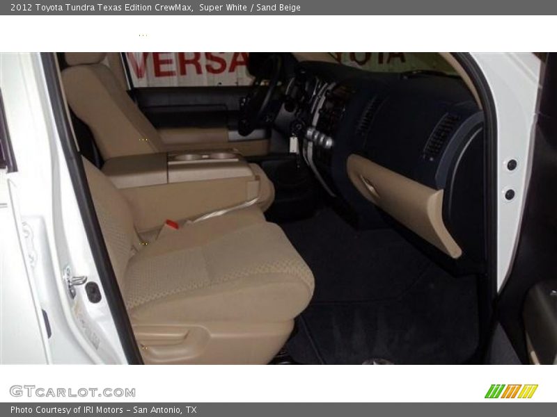 Super White / Sand Beige 2012 Toyota Tundra Texas Edition CrewMax