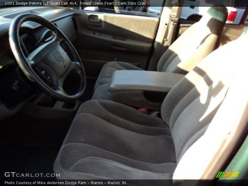 Forest Green Pearl / Dark Slate Gray 2001 Dodge Dakota SLT Quad Cab 4x4