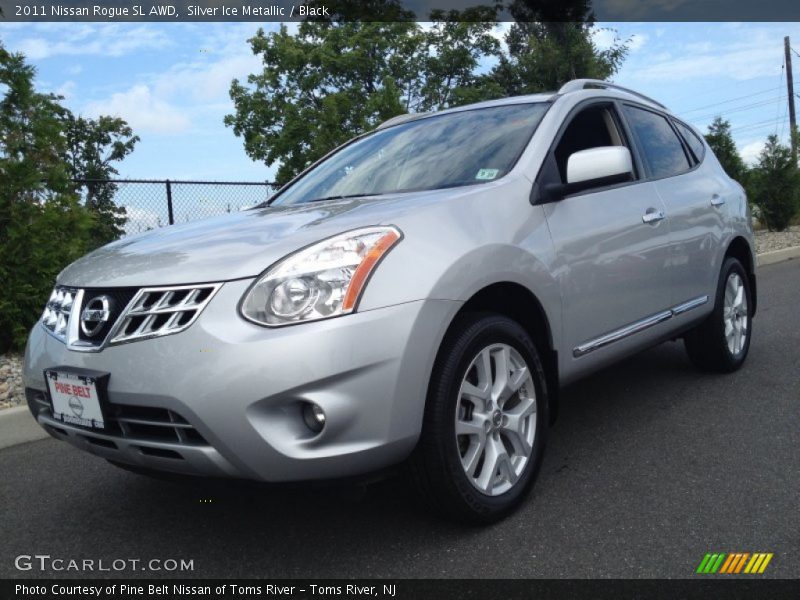 Silver Ice Metallic / Black 2011 Nissan Rogue SL AWD