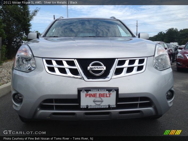 Silver Ice Metallic / Black 2011 Nissan Rogue SL AWD