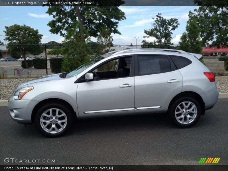 Silver Ice Metallic / Black 2011 Nissan Rogue SL AWD