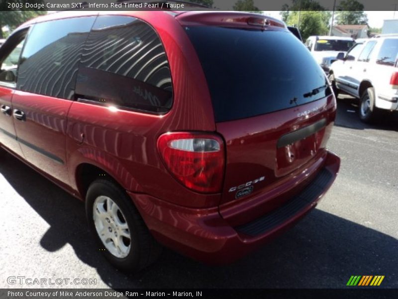 Inferno Red Tinted Pearl / Taupe 2003 Dodge Caravan SXT