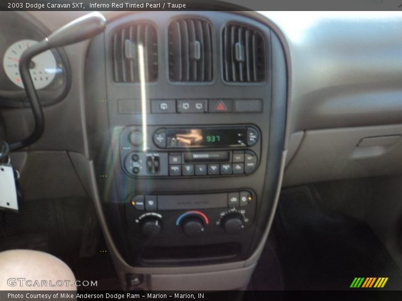 Inferno Red Tinted Pearl / Taupe 2003 Dodge Caravan SXT