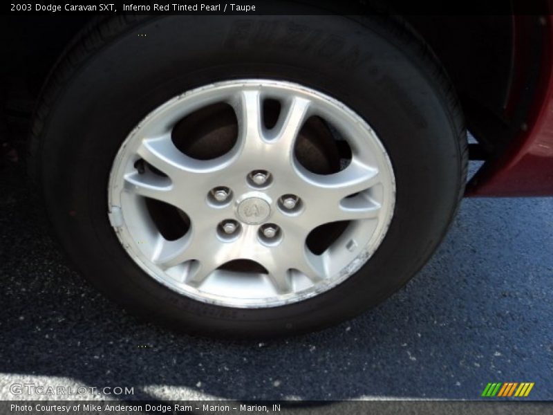 Inferno Red Tinted Pearl / Taupe 2003 Dodge Caravan SXT