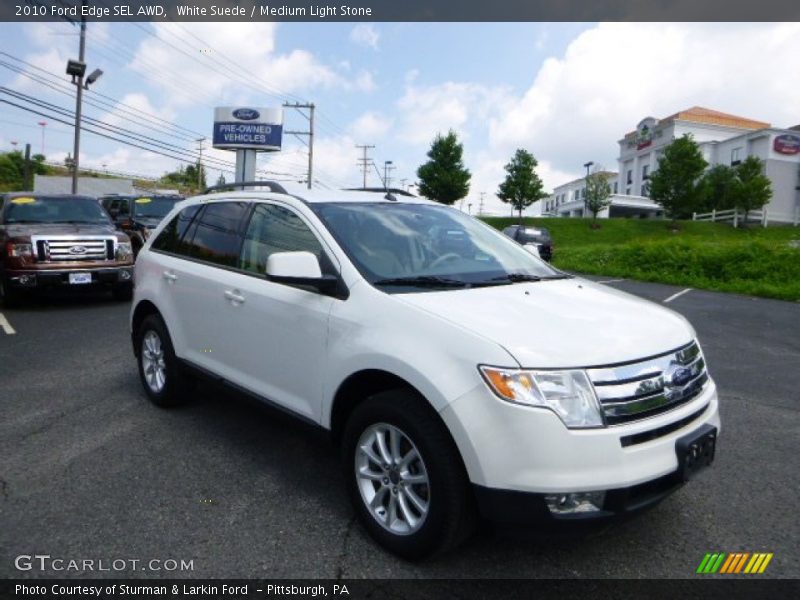 White Suede / Medium Light Stone 2010 Ford Edge SEL AWD