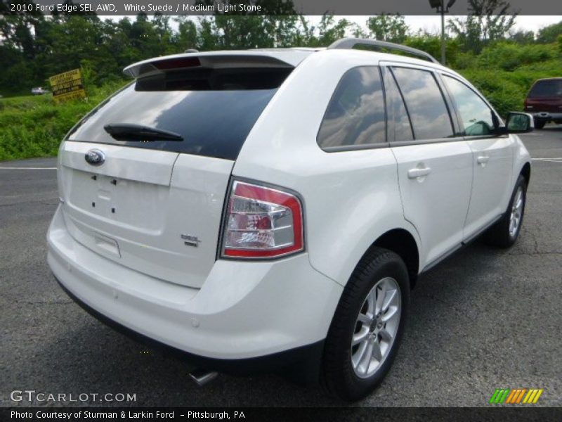 White Suede / Medium Light Stone 2010 Ford Edge SEL AWD