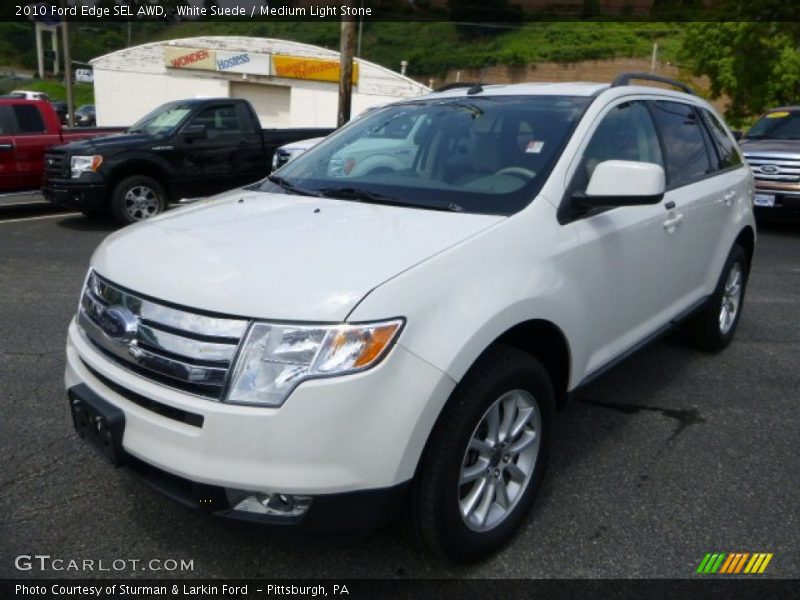 White Suede / Medium Light Stone 2010 Ford Edge SEL AWD