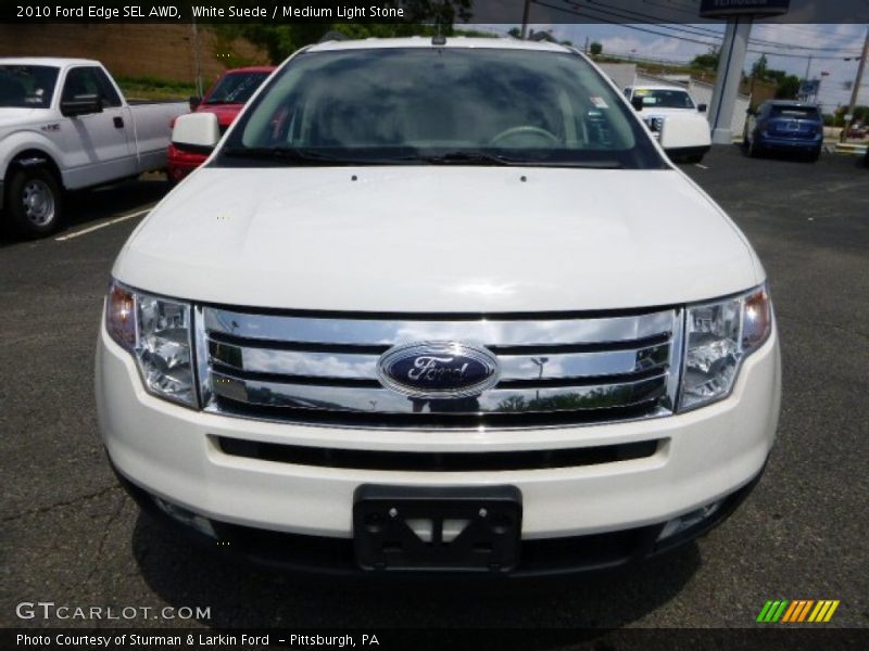 White Suede / Medium Light Stone 2010 Ford Edge SEL AWD