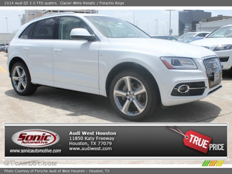 Glacier White Metallic / Pistachio Beige 2014 Audi Q5 3.0 TFSI quattro