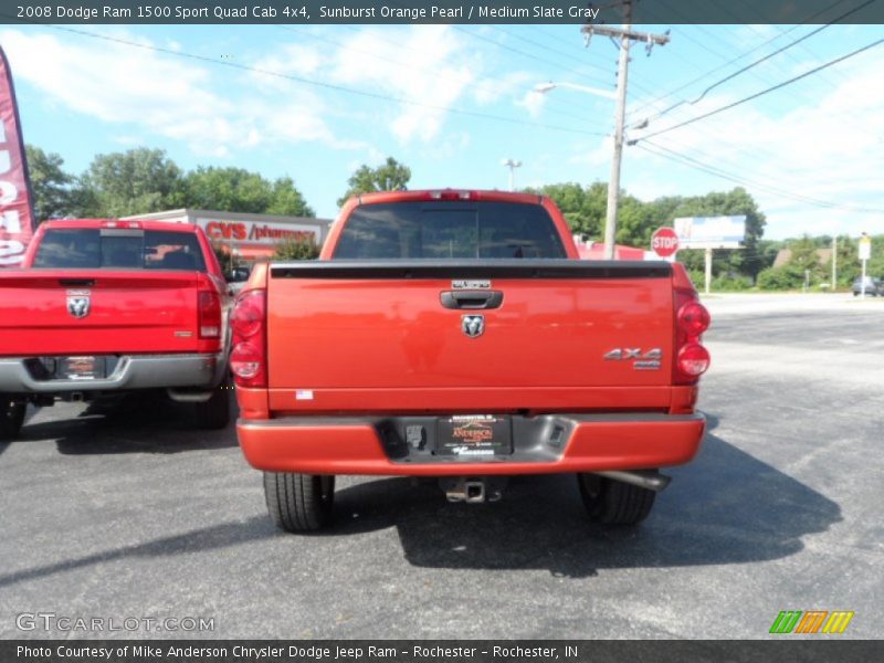 Sunburst Orange Pearl / Medium Slate Gray 2008 Dodge Ram 1500 Sport Quad Cab 4x4