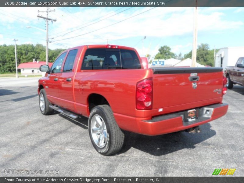 Sunburst Orange Pearl / Medium Slate Gray 2008 Dodge Ram 1500 Sport Quad Cab 4x4