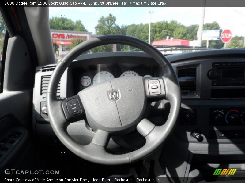 Sunburst Orange Pearl / Medium Slate Gray 2008 Dodge Ram 1500 Sport Quad Cab 4x4