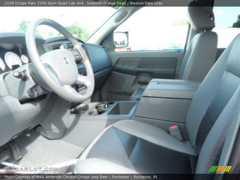 Sunburst Orange Pearl / Medium Slate Gray 2008 Dodge Ram 1500 Sport Quad Cab 4x4