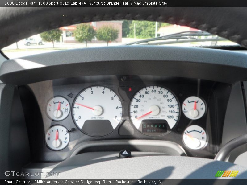 Sunburst Orange Pearl / Medium Slate Gray 2008 Dodge Ram 1500 Sport Quad Cab 4x4