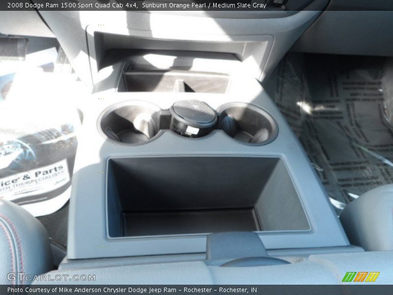 Sunburst Orange Pearl / Medium Slate Gray 2008 Dodge Ram 1500 Sport Quad Cab 4x4