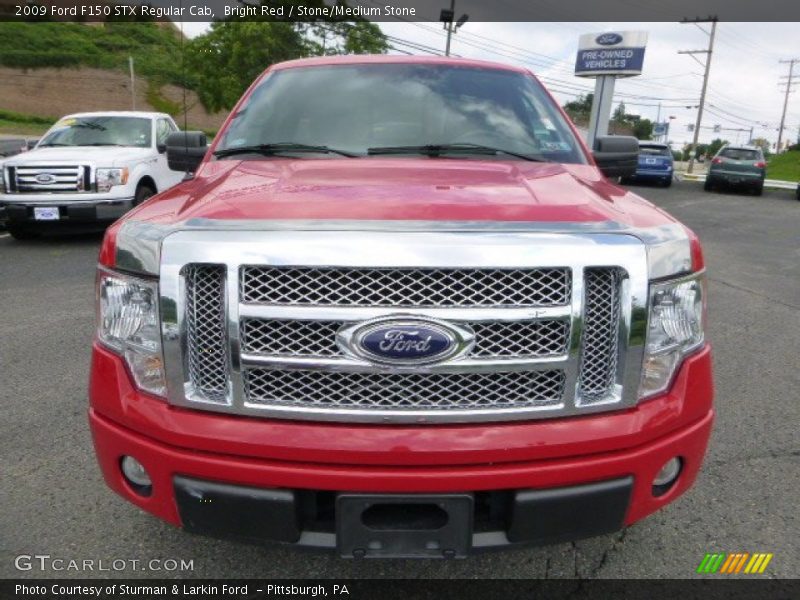 Bright Red / Stone/Medium Stone 2009 Ford F150 STX Regular Cab