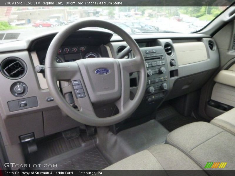 Bright Red / Stone/Medium Stone 2009 Ford F150 STX Regular Cab