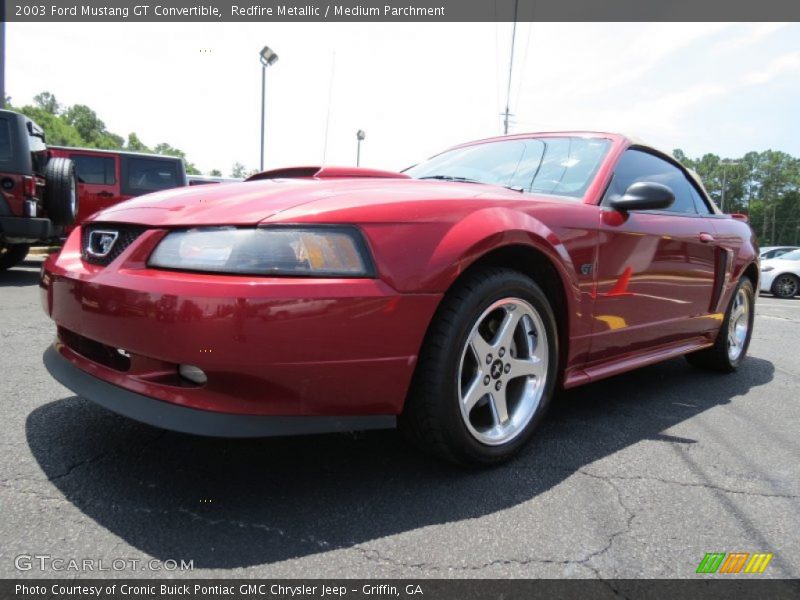 Redfire Metallic / Medium Parchment 2003 Ford Mustang GT Convertible