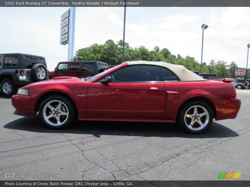 Redfire Metallic / Medium Parchment 2003 Ford Mustang GT Convertible